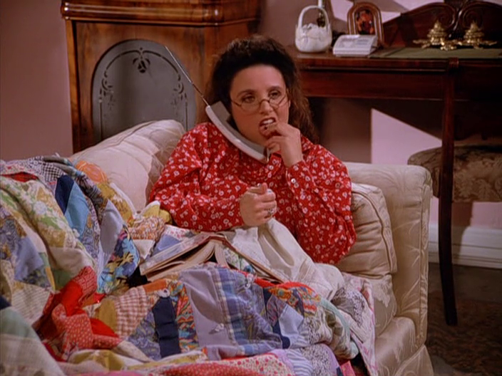 The daily outfits of Elaine Benes from Seinfeld.